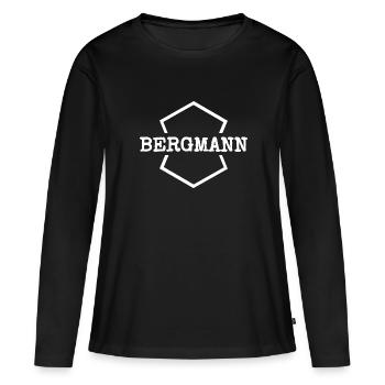 Mineur de travail - T-shirt manches longues Premium bio Femme - noir - Devant - Julia (174cm)