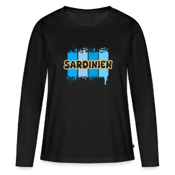 Sardaigne comme Sardaigne - T-shirt manches longues Premium bio Femme - noir - Devant - Julia (174cm)
