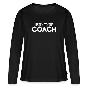 sports coach gift coach coach coach coach - Women's Premium Organic Long Sleeve Shirt - black - Front - Julia (174cm)
