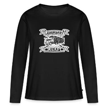 First name Lukas - Women's Premium Organic Long Sleeve Shirt - black - Front - Julia (174cm)