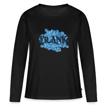 Cadeau pour Frank - T-shirt manches longues Premium bio Femme - noir - Devant - Julia (174cm)
