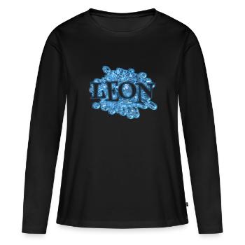 Prénom Léon - T-shirt manches longues Premium bio Femme - noir - Devant - Julia (174cm)