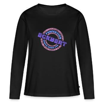 Perfekt Eckbert - Frauen Premium Bio Langarmshirt - Schwarz - Vorne - Julia (174cm)