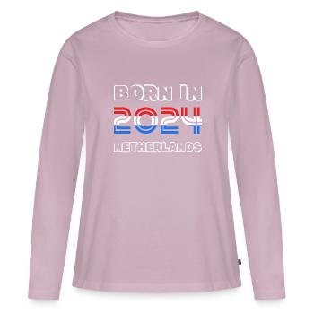 2024 - Frauen Premium Bio Langarmshirt - Altrosa - Vorne - Julia (174cm)