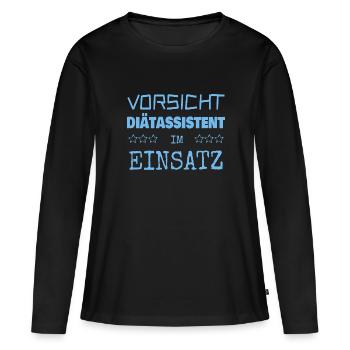 Diätassistent als Berufung - Frauen Premium Bio Langarmshirt - Schwarz - Vorne - Julia (174cm)