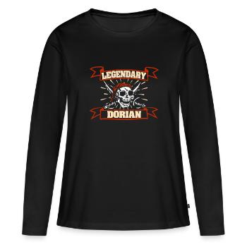 Fasching Dorian - Frauen Premium Bio Langarmshirt - Schwarz - Vorne - Julia (174cm)