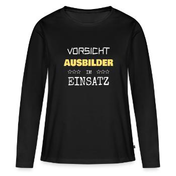 Cadeau pour l’instructeur - T-shirt manches longues Premium bio Femme - noir - Devant - Julia (174cm)