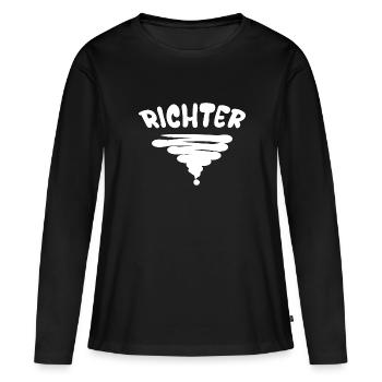 Cadeau pour le juge - T-shirt manches longues Premium bio Femme - noir - Devant - Julia (174cm)
