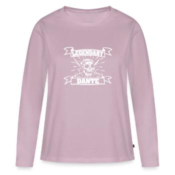 Vorname Dante - Frauen Premium Bio Langarmshirt - Altrosa - Vorne - Julia (174cm)