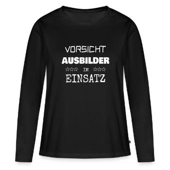 Berufung Ausbilder - Frauen Premium Bio Langarmshirt - Schwarz - Vorne - Julia (174cm)