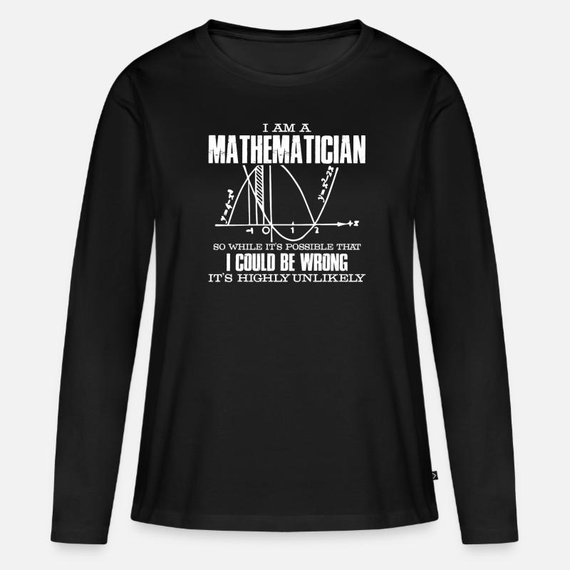 Mathematiker Ich bin ein Mathematiker - Frauen Premium Bio Langarmshirt - Schwarz
