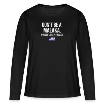 Cadeaux Pour Grecs Hellas Grèce Grec - T-shirt manches longues Premium bio Femme - noir - Devant - Julia (174cm)