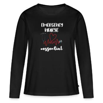 Nurse emergency room emergency nurse - Women's Premium Organic Long Sleeve Shirt - black - Front - Julia (174cm)