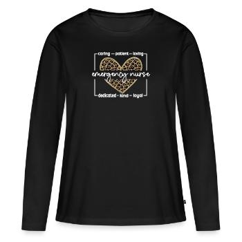 Nurse Emergency Room Emergency Nurse - Women's Premium Organic Long Sleeve Shirt - black - Front - Julia (174cm)