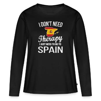 Fier espagnol Espagne Origine Drapeau espagnol - T-shirt manches longues Premium bio Femme - noir - Devant - Julia (174cm)