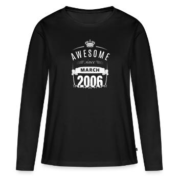 Mars 2006 - T-shirt manches longues Premium bio Femme - noir - Devant - Julia (174cm)