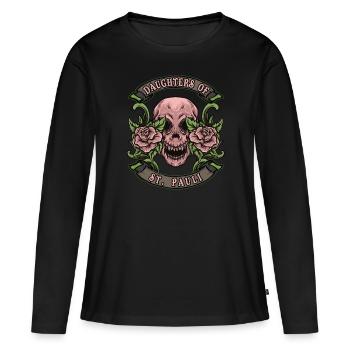 St. Pauli Mme Filles de St. Pauli - T-shirt manches longues Premium bio Femme - noir - Devant - Julia (174cm)