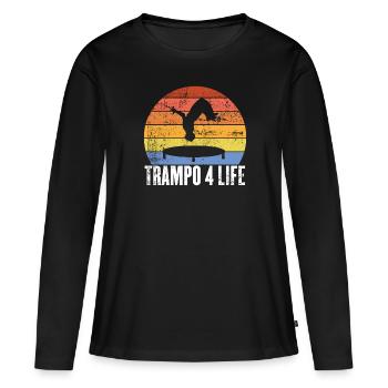 Mein Hobby Ich springe über Objekte Trampo For - Frauen Premium Bio Langarmshirt - Schwarz - Vorne - Julia (174cm)