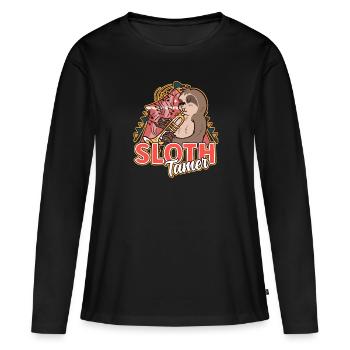 Circus Staff Sloth Tamer - Women's Premium Organic Long Sleeve Shirt - black - Front - Julia (174cm)