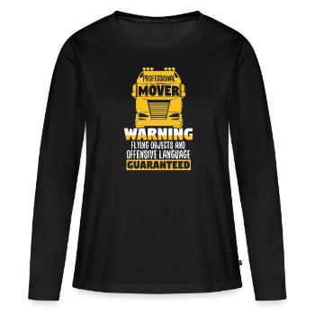 Professional Mover Trucker Warning - Women's Premium Organic Long Sleeve Shirt - black - Front - Julia (174cm)