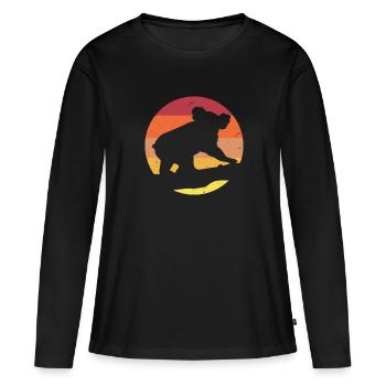 Koala Retro Australie Marsupial - T-shirt manches longues Premium bio Femme - noir - Devant - Julia (174cm)