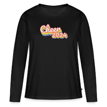 Cheer 2024 Arc-en-ciel pour les chefs d’école - T-shirt manches longues Premium bio Femme - noir - Devant - Julia (174cm)