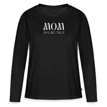 Daddy makes pancake gift for those with a sweet tooth - Women's Premium Organic Long Sleeve Shirt - black - Front - Julia (174cm)