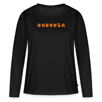 Dadcula Monsters Gift Men Pumpkin Fear - Women's Premium Organic Long Sleeve Shirt - black - Front - Julia (174cm)