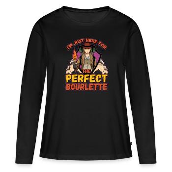 Fossil Tooth Collector Design for a Shark Fossil - Frauen Premium Bio Langarmshirt - Schwarz - Vorne - Julia (174cm)