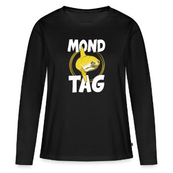 Poisson-lune Protection de l’environnement Bien-être animal Faune océanique - T-shirt manches longues Premium bio Femme - noir - Devant - Julia (174cm)