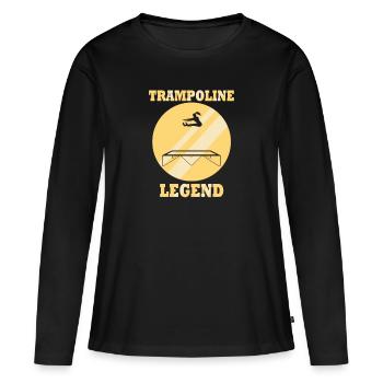 Trampoline Legend Saut d'obstacles - T-shirt manches longues Premium bio Femme - noir - Devant - Julia (174cm)