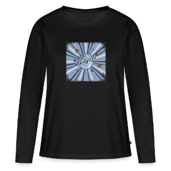 party tanzen retro Disko - Frauen Premium Bio Langarmshirt - Schwarz - Vorne - Julia (174cm)