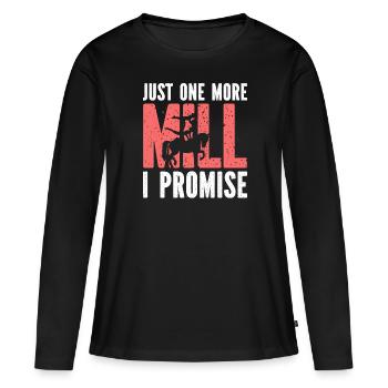 Voûte juste un moulin de plus je vous promets - T-shirt manches longues Premium bio Femme - noir - Devant - Julia (174cm)