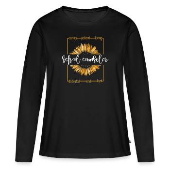Reconnaissance de l’enseignant de counseling scolaire - T-shirt manches longues Premium bio Femme - noir - Devant - Julia (174cm)