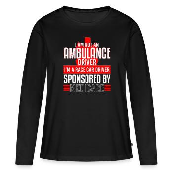 Ambulance Driver Race Car Sponsored - Women's Premium Organic Long Sleeve Shirt - black - Front - Julia (174cm)