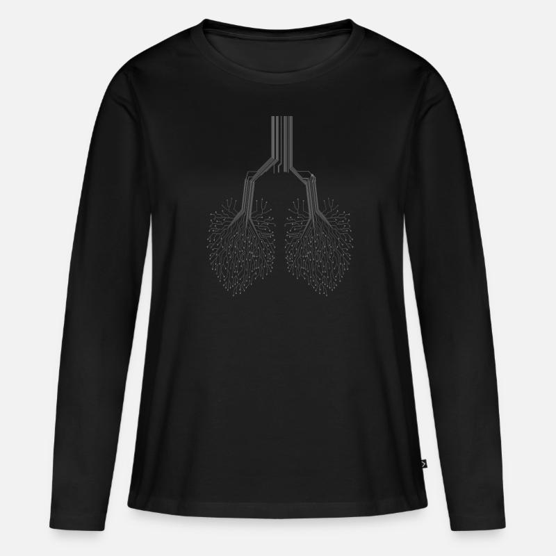 Informatiker Informatik Programmierer Nerd Geek - Frauen Premium Bio Langarmshirt - Schwarz