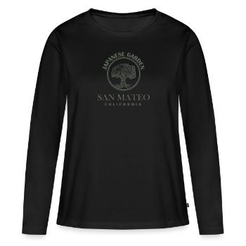 Japanischer Garten San Mateo California Forest - Frauen Premium Bio Langarmshirt - Schwarz - Vorne - Julia (174cm)