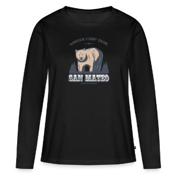 Sawyer Camp Trail San Mateo Kalifornien Bärenwald - Frauen Premium Bio Langarmshirt - Schwarz - Vorne - Julia (174cm)