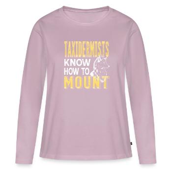 Taxidermists Know How To Mount Cool Vintage - Frauen Premium Bio Langarmshirt - Altrosa - Vorne - Julia (174cm)