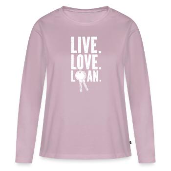 Live Love Loan Fresh Homeowner - Women's Premium Organic Long Sleeve Shirt - dusky pink - Front - Julia (174cm)