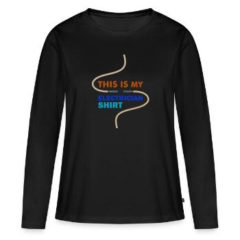 Electrican Craftsman Voltage Electro Worker - Women's Premium Organic Long Sleeve Shirt - black - Front - Julia (174cm)