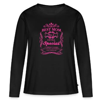 Best MOM Perfect Blend Youth Maturity & Wisdom - Women's Premium Organic Long Sleeve Shirt - black - Front - Julia (174cm)