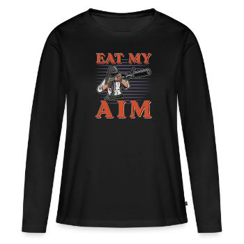 Zocker Gamer Winner Chicken Dinner Battle - T-shirt manches longues Premium bio Femme - noir - Devant - Julia (174cm)