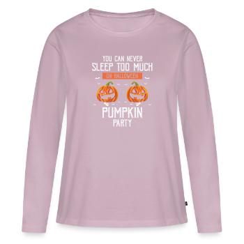 You Can Never Sleep Too Much On Halloween - Frauen Premium Bio Langarmshirt - Altrosa - Vorne - Julia (174cm)