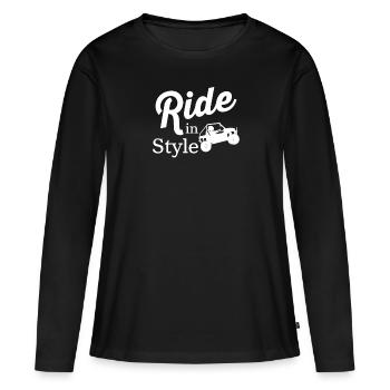 Ride In Style - SxS Side-By-Side UTV - Frauen Premium Bio Langarmshirt - Schwarz - Vorne - Julia (174cm)