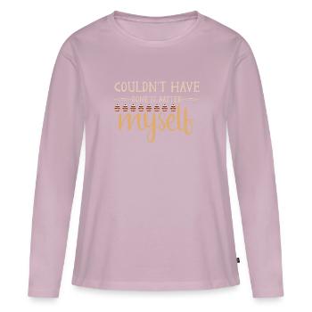 Cuisson gâteau Boulanger Confiseur - T-shirt manches longues Premium bio Femme - rose poudré - Devant - Julia (174cm)