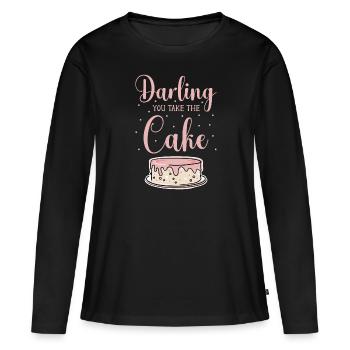 Cuisson gâteau Boulanger Confiseur - T-shirt manches longues Premium bio Femme - noir - Devant - Julia (174cm)