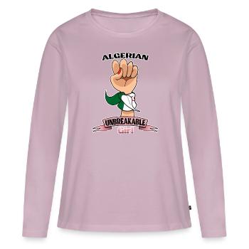 Algerian Girl Unbreakable I Algerian Heritage I - Frauen Premium Bio Langarmshirt - Altrosa - Vorne - Julia (174cm)