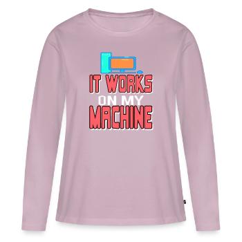 It Works On My Machine Funny Data Admin Analyst - Frauen Premium Bio Langarmshirt - Altrosa - Vorne - Julia (174cm)