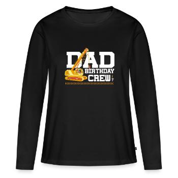 Papa Birthday Crew Construction Theme - Women's Premium Organic Long Sleeve Shirt - black - Front - Julia (174cm)